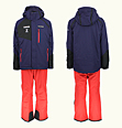 ONYONE［オンヨネ］ BANNNE(バンネ) BNS93101 CHROME MENS SKI SUIT クローム メンズスキースーツ BNS93101 699053_NAVYXFIRERED