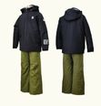 ONYONE［オンヨネ］ JUNIOR SUIT キッズ ジュニア スキーウェア 上下セット ボーイズ ガールズ RES78500 009278_BLK×OLV